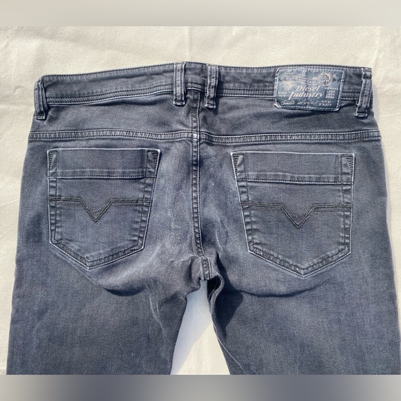 Diesel Men's Faded Black Regular Slim Straight Jeans Safado Casual 33x32 - Picture 3 of 9